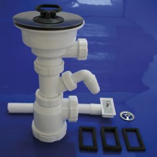 Sifão garrafa 2ER extensível T-1 02/01 com válvula de descarga e tampão