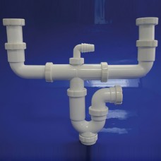Sifão Duplo Com Conexão T-47 1 1/2 Saída 40