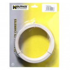Arame plastificado de 1,2 mm. Branco (rolo 50 metros)