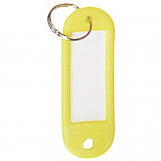 Chaveiro amarelo do suporte de etiqueta