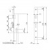 Iseo bloquear 741540-28 mm. Deslizamento Chrome Frente