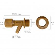 Grifo Mini plástico porca barril 1/2 '