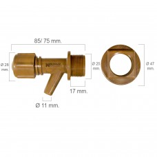 Mini plástico Barrel porca da torneira 3/4 '