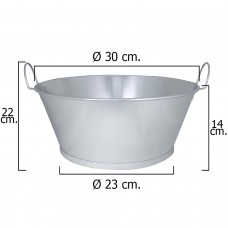 Banheira Galvanizado 12 '30x14 cm. 6 litros