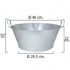 Banheira Galvanizado 16 '40x17 cm. 14 litros