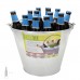 Cubo do metal de zinco zinco Multipurpose 10 litros 28 x 21,5 x 24 (alt.) Cm. com garrafas abertas