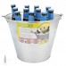 Zinco zinco metal cubo 12 Litros Multipurpose 33 x 20,5 x 24 (alt.) Cm. com garrafas abertas
