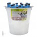 Cubo do metal de zinco zinco Multipurpose 14 Litros 28 x 21 x 28 (alt.) Cm. com garrafas abertas
