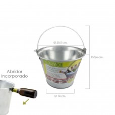 Zinco O zinco metal Cube Multipurpose 2 litros 20,5 x 14 x 15 (alt.) Cm. com garrafas abertas