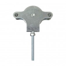 Cabide roldana Wolfpack zincado de 60 mm. Roldana de metal Parafuso