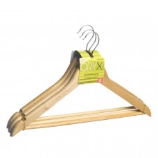 Madeira cabide órix curva de 450 mm. (Pack 3 partes)