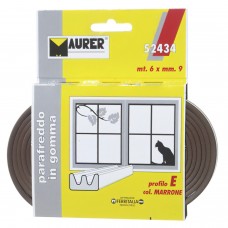 weatherstrip borracha Marron Maurer (Roll 6 metros x 9 mm.)