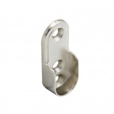 Suporte de barra oval de níquel lateral 30x15 mm.