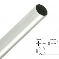 barra de guarda-roupa Cromado Redondo 12 mm. Ø (Barra 4,0 metro)