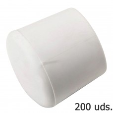 Branco Exterior rodada pérola de plástico 10 mm. Saco 200 Unidades