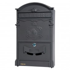 Maurer Mailbox Garden Alumínio fundido Preto 41 x 26 x 8 cm.