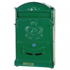 Maurer Mailbox Garden Alumínio fundido Verde 41 x 26 x 8 cm.