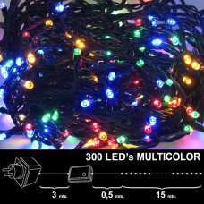 Luzes de Natal 300 Leds Multicolor Light Indoor / Outdoor (IP44)