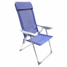 Silla Playa Aluminio 5 Posiciones Azul