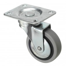 Placa de roda industrial de borracha cinza 40 mm.