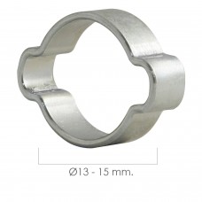 Braçadeira com duas orelhas Ø 13-15 mm.