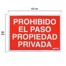 Poster proibido El Paso Propriedade privada 30x42