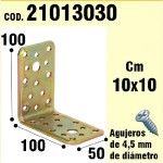 Suporte para ângulo de madeira 50x 100x 100 mm.