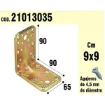 Ângulo de suporte de madeira 65x90x90 mm.