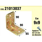 Ângulo de suporte de madeira 65x90x90 mm. Espessura de 2.5mm
