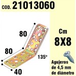 Ângulo de suporte de madeira 40x80x80 mm. / 135 °