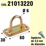 Suporte para anel de madeira bicromada Ø 6 mm.