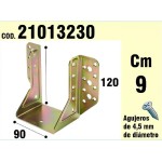 Suporte para asas de madeira bicromado 90 mm.