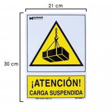 Poster Perigo Suspenso Carga 30x21 cm.