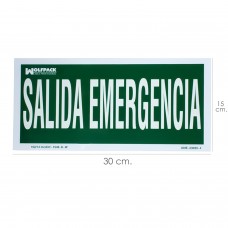 Poster de Saída de Emergência 15x30 cm.