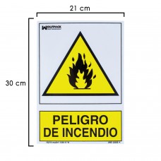 Poster Perigo de incêndio 30x21 cm.